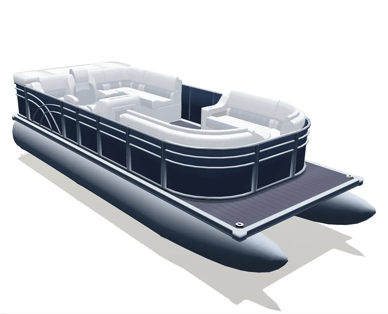 Pontoon boat navy fence