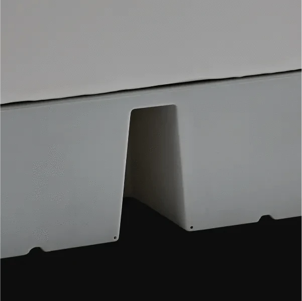 Pontoon seat drainage plastic back piece