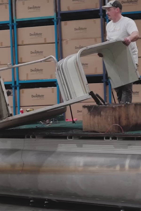 Timelapse of a pontoon boat being build from scratch