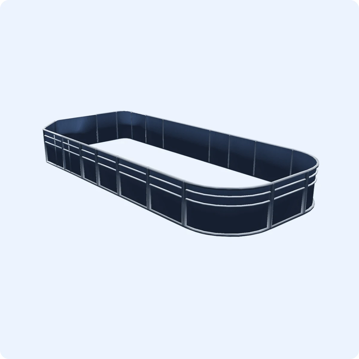 Pontoon Boat Railing Stern Entry Navy