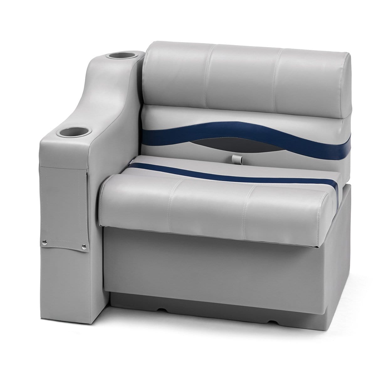 DeckMate Pontoon Boat Bench Armrest with bench front #color_gray