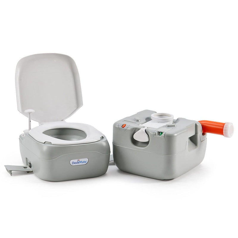 DeckMate Portable Boat Toilet top and bottom compartment