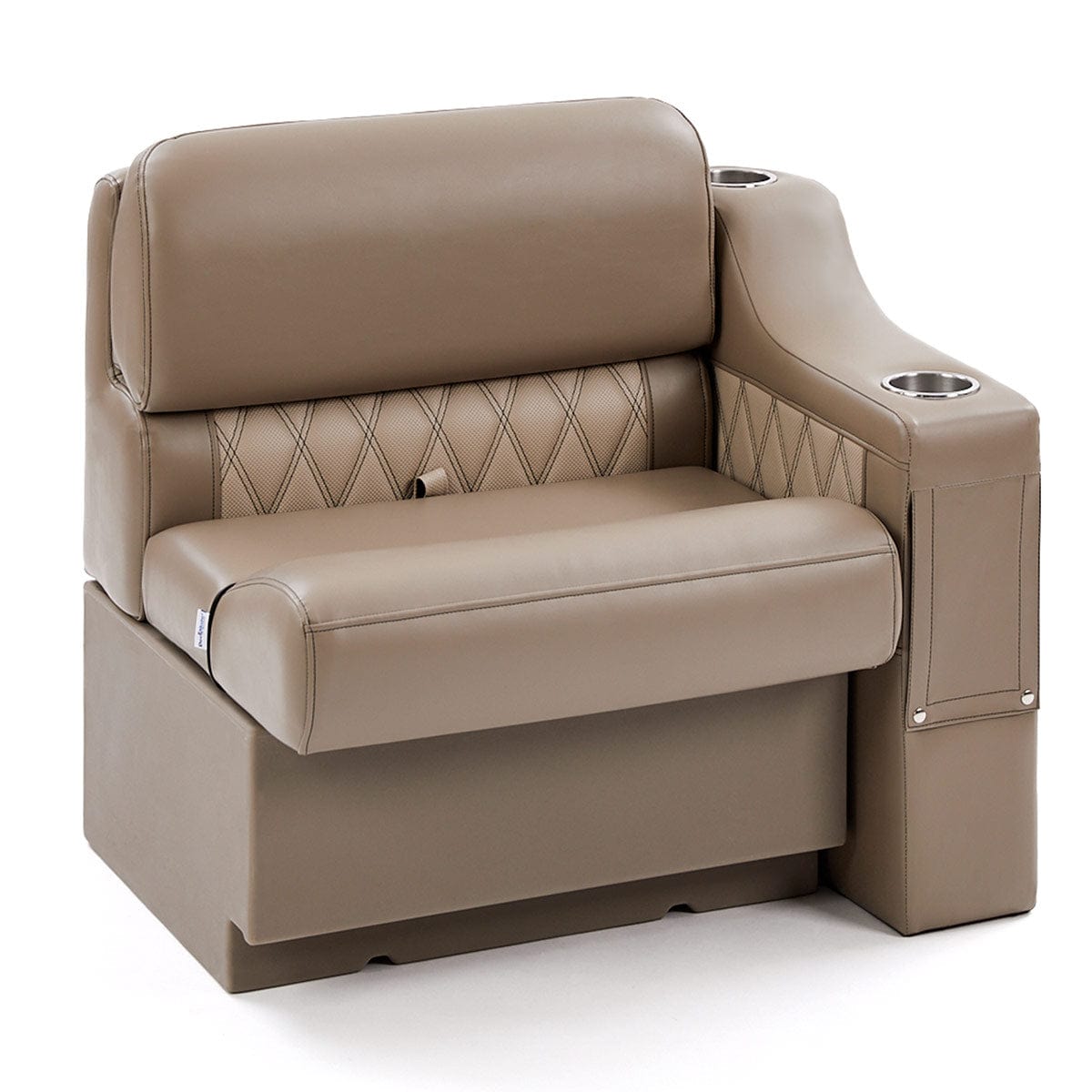 DeckMate Luxury Bench Arm Rest attached #color_tan & beige