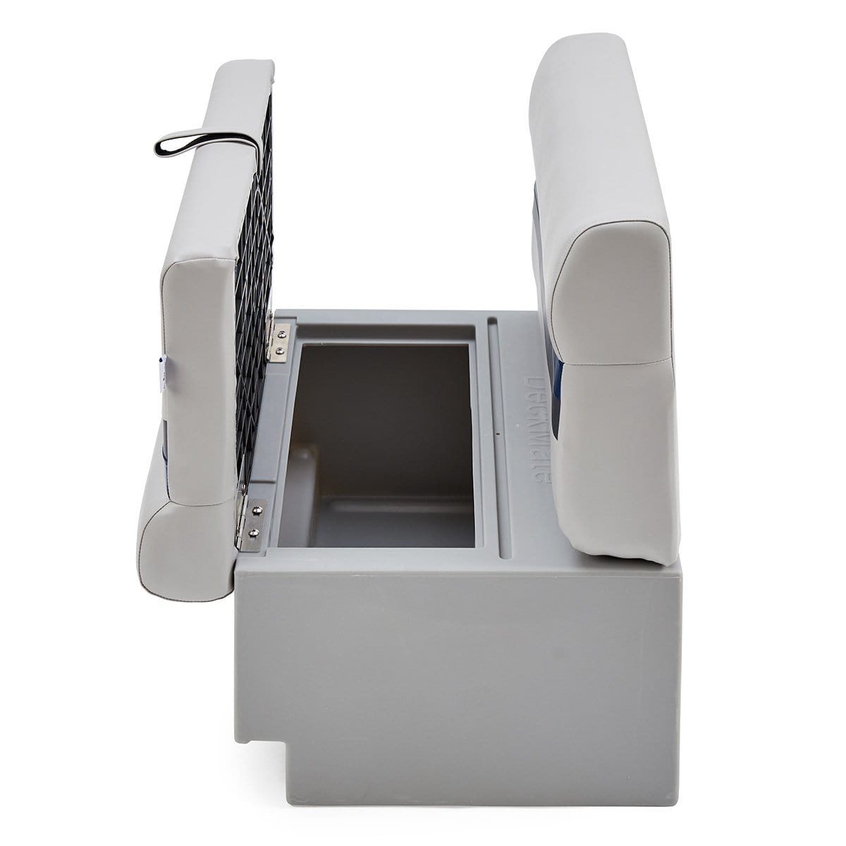 DeckMate Classic Pontoon Boat Bench under seat storage #color_gray, blue & charcoal