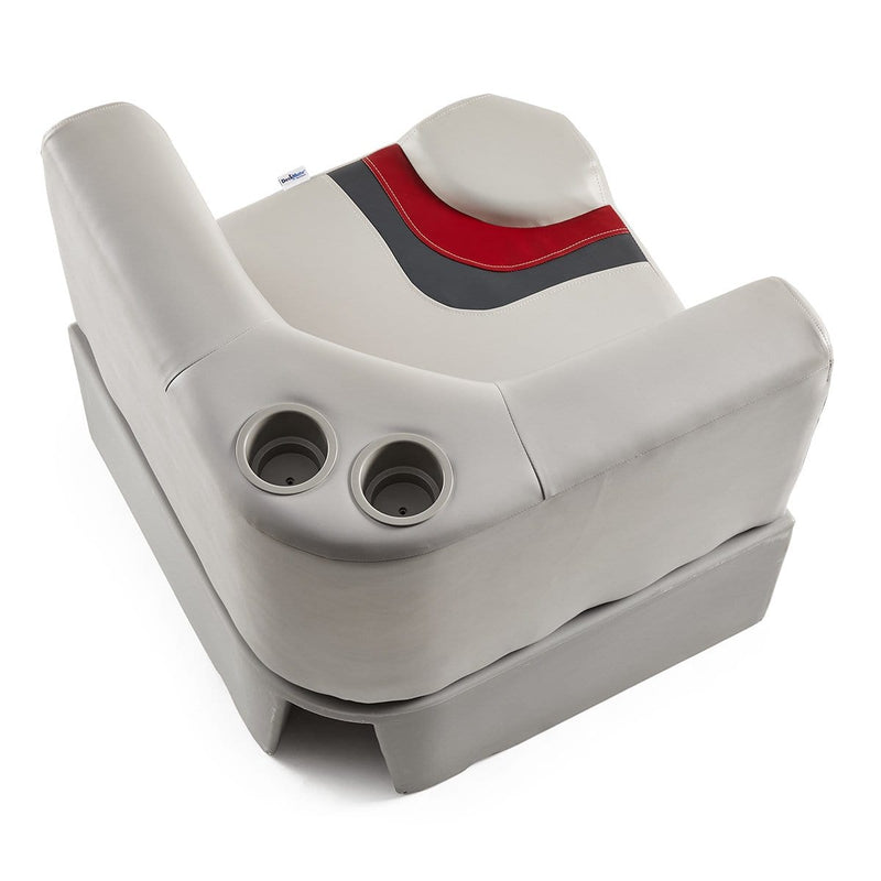 DeckMate Classic Corner Seat with cupholders for Pontoon