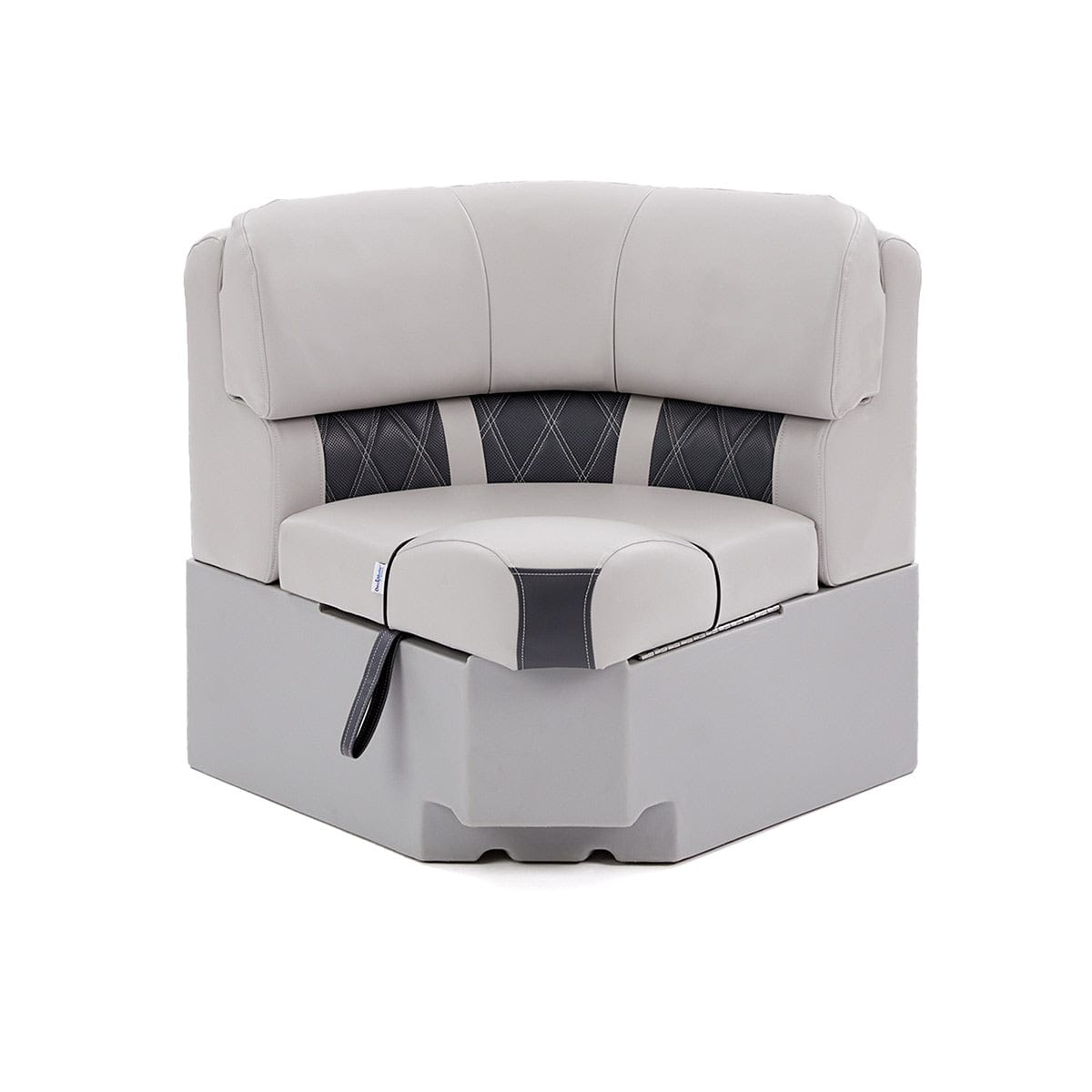 DeckMate Luxury Radius Corner Seat #color_charcoal & gray