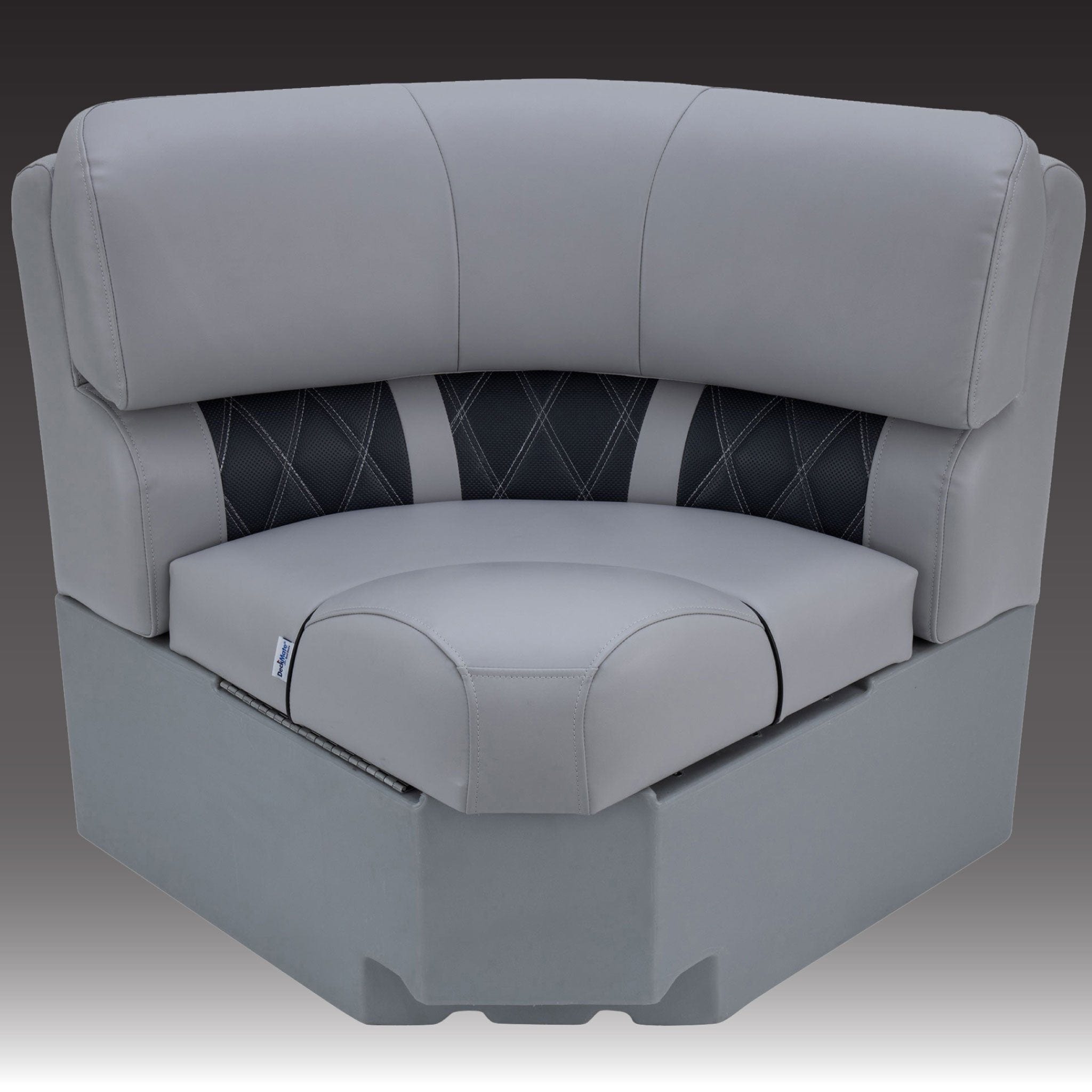 DeckMate Luxury Radius Corner Seat face #color_charcoal & gray