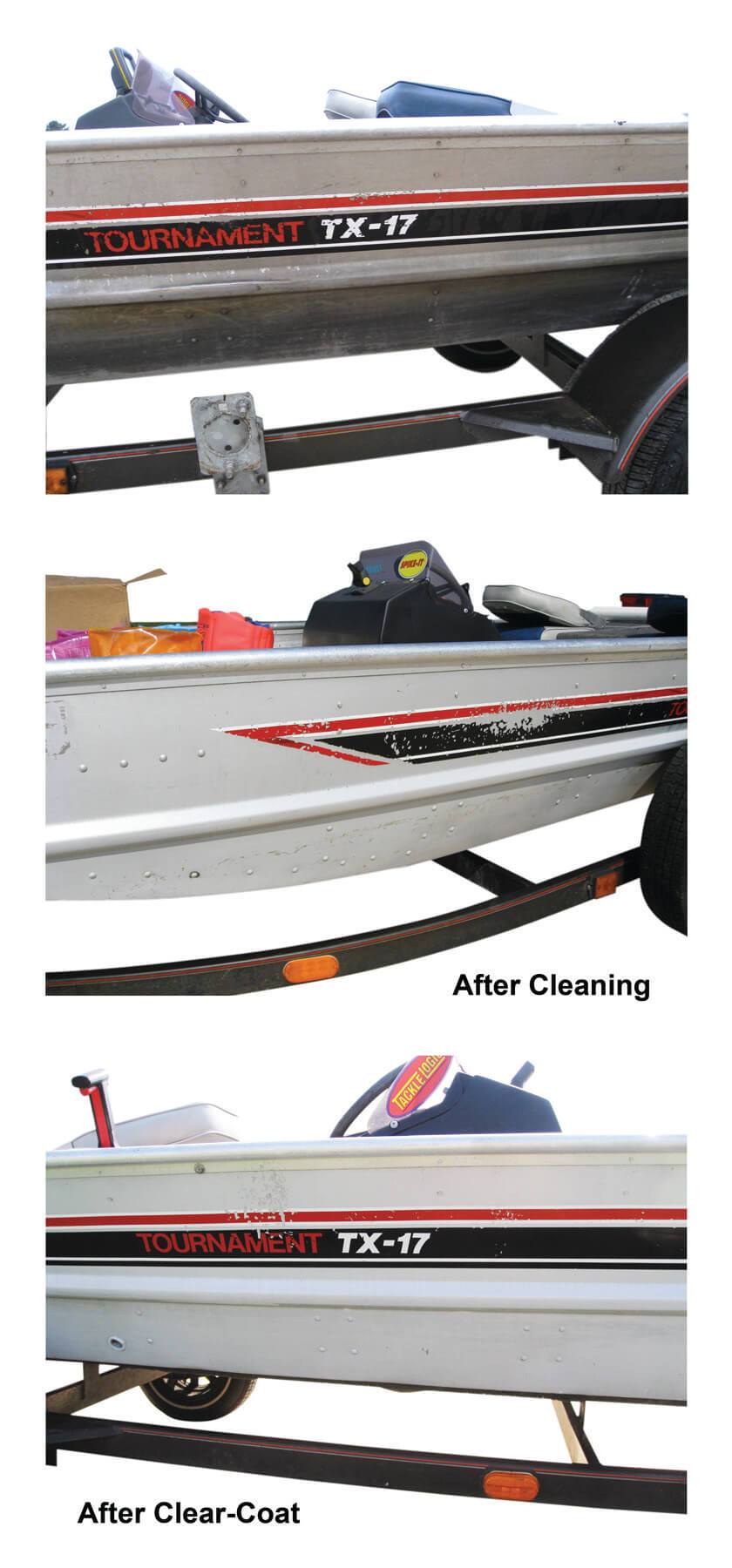 Toon Brite Protective Clear Coat before and after