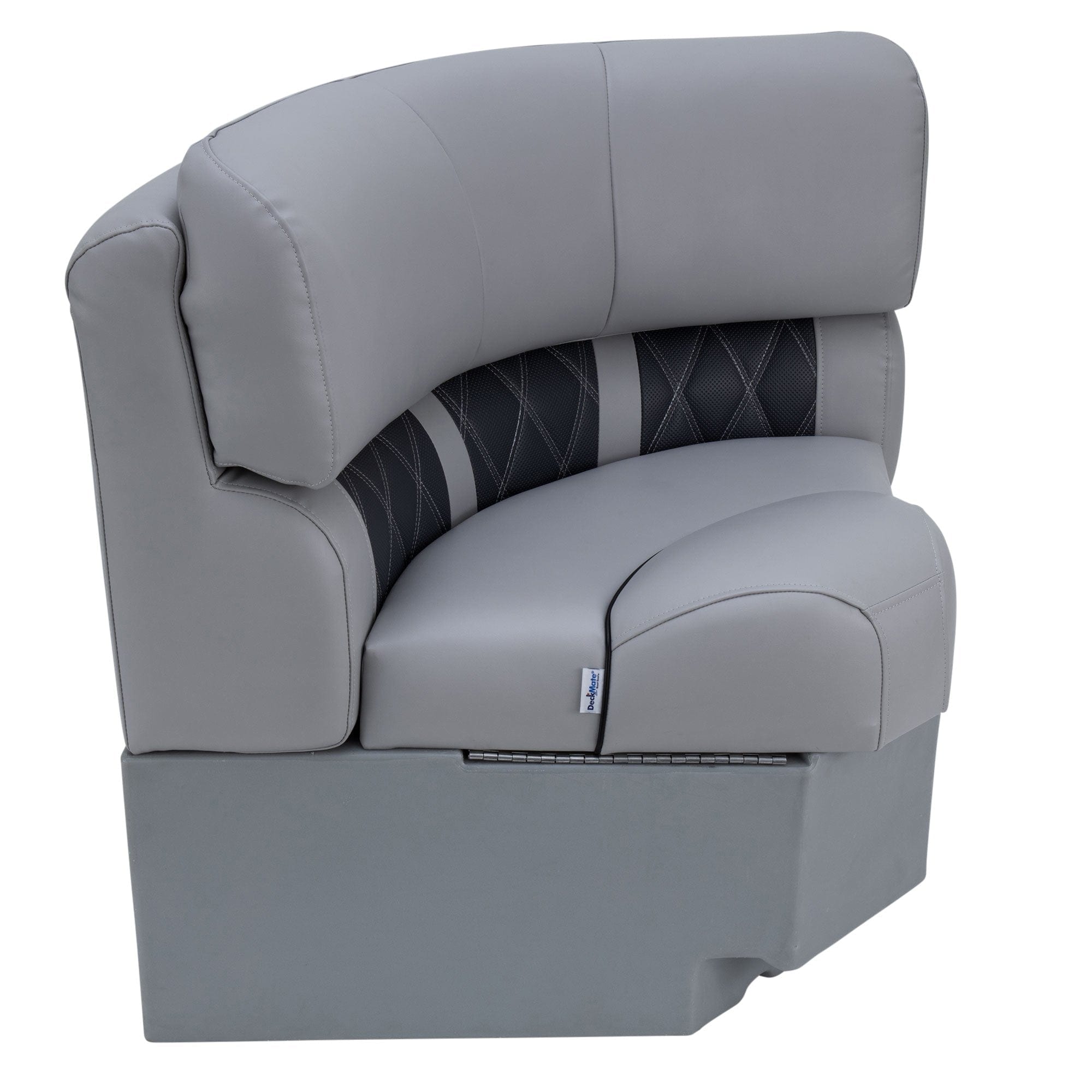 DeckMate Luxury Radius Corner Seat side #color_charcoal & gray