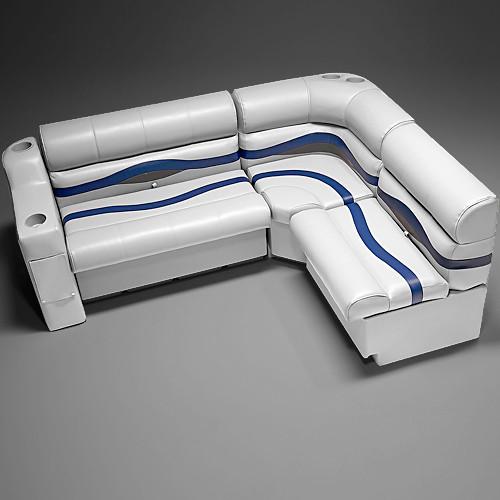 Gray, Blue & Charcoal Pontoon Boat Seats