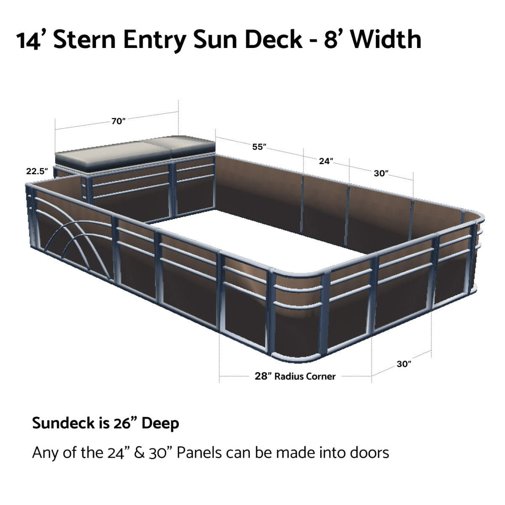Stern Entry Sun Deck - 8' Wide 28