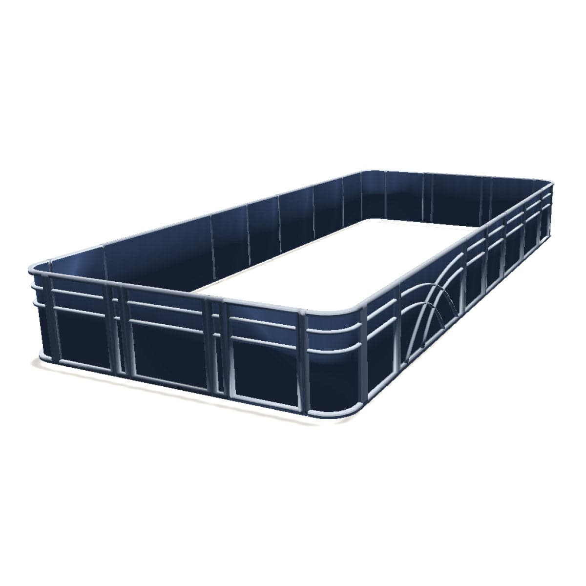 Center Walk Through Quad - 8'6" Wide 28" Corners Pontoon Fence Rail Package