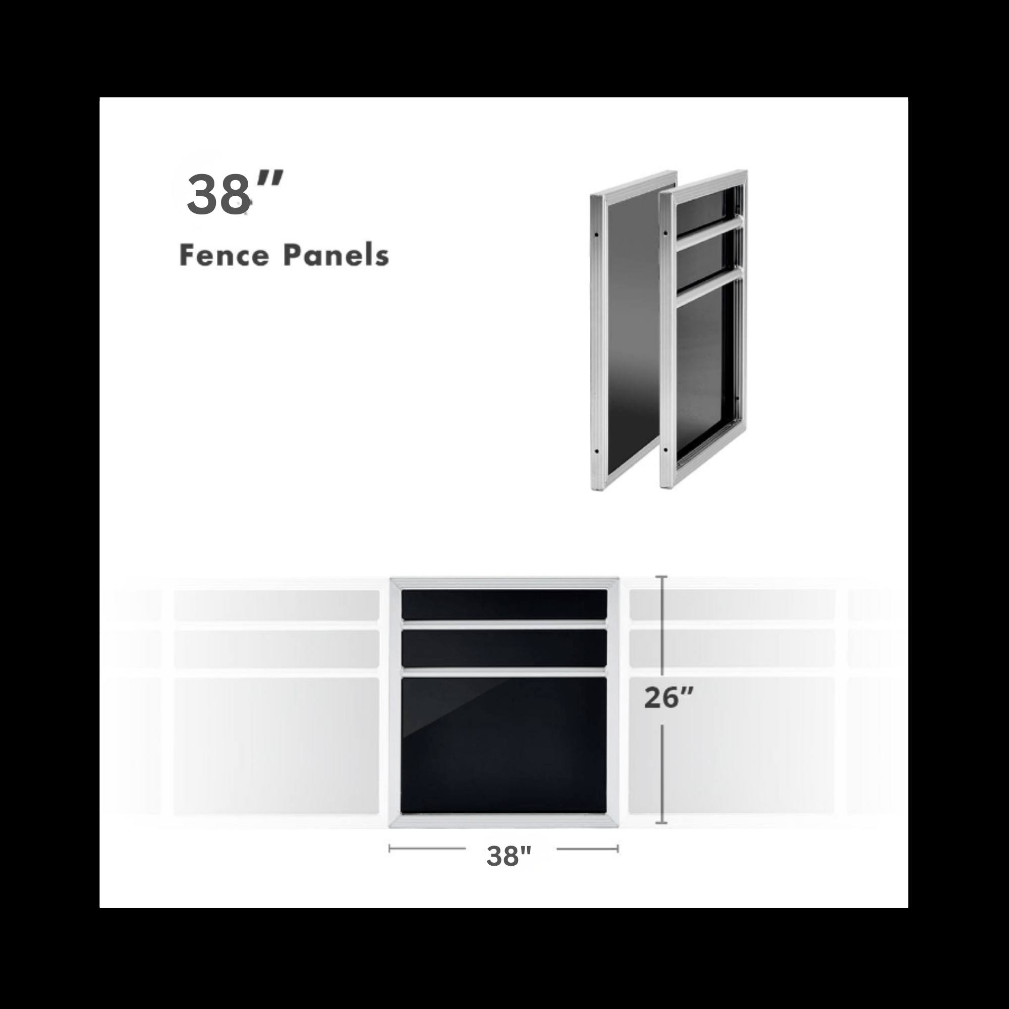 CLEARANCE ITEM | 38" Fence Panels | FR38