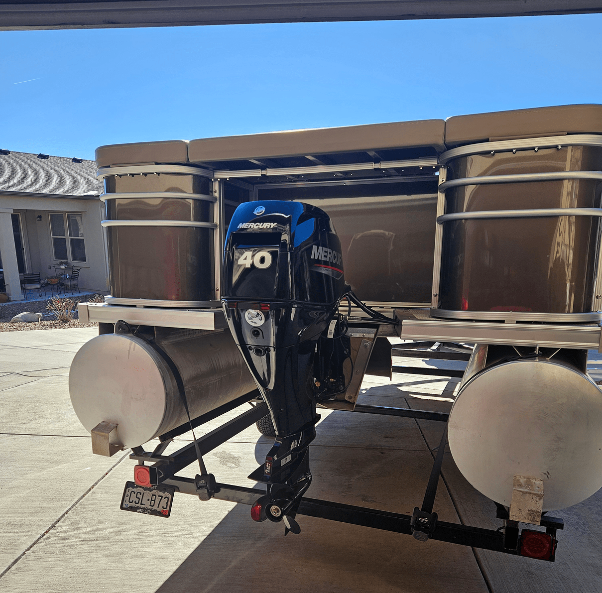 Full Width Sun Deck - 8' Wide Pontoon Fence Railing Package