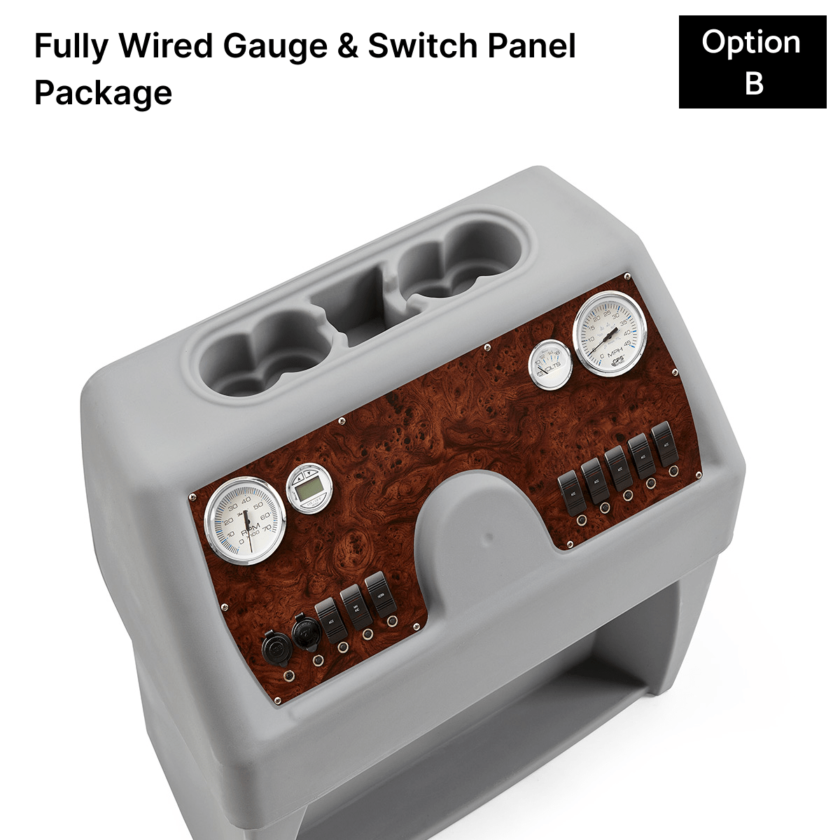 Charcoal & Gray Fully Wired Panels Burlwood #color_invisible & gray