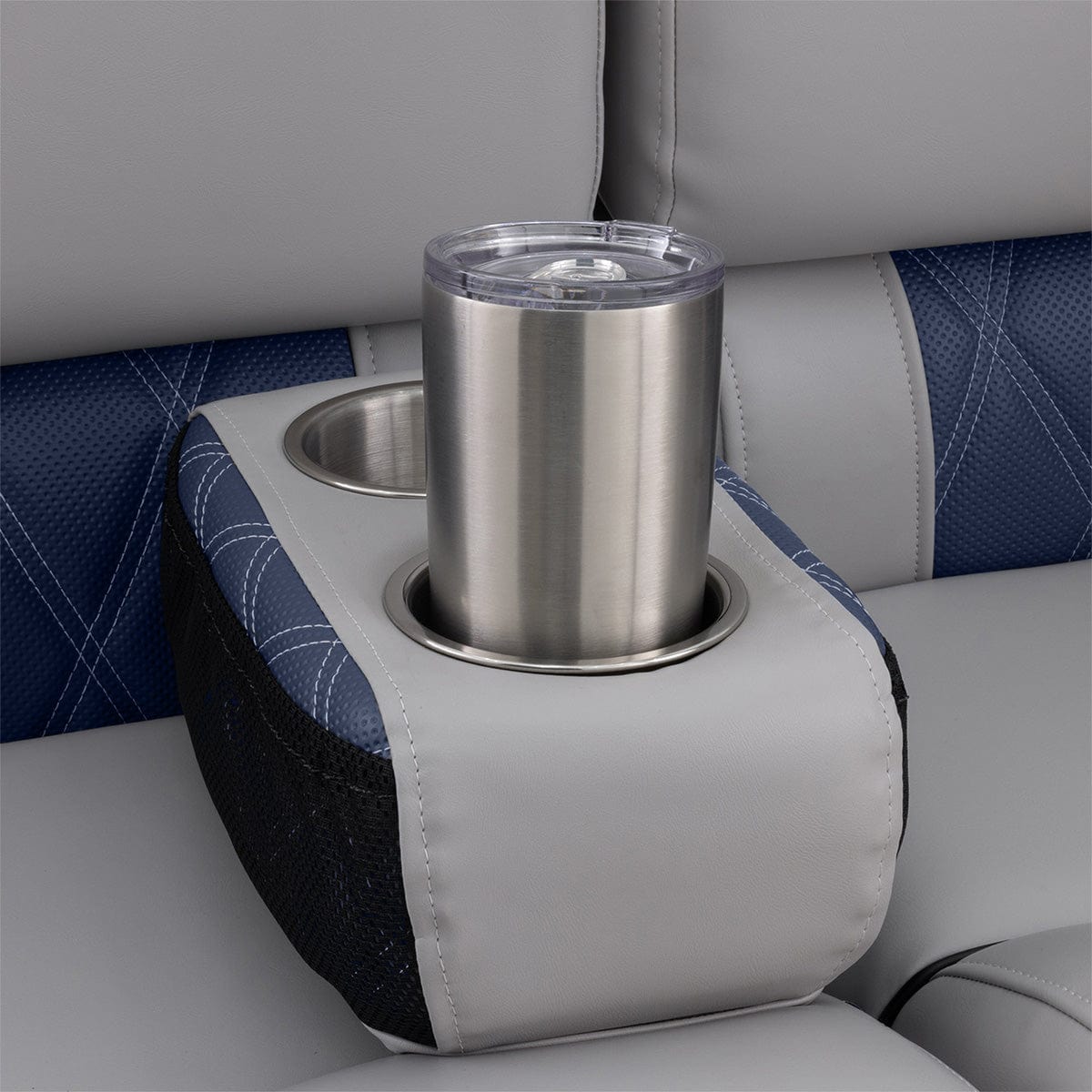 DeckMate Luxury Pontoon Cup Holders cup #color_navy & gray
