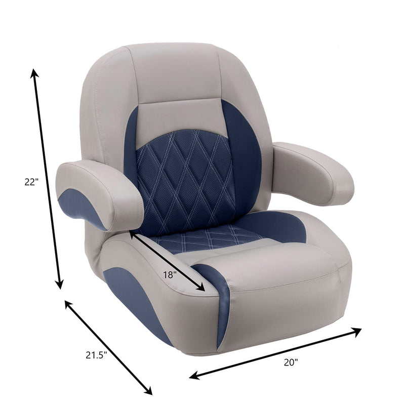 DeckMate Luxury Low Back Helm Chair dimensions