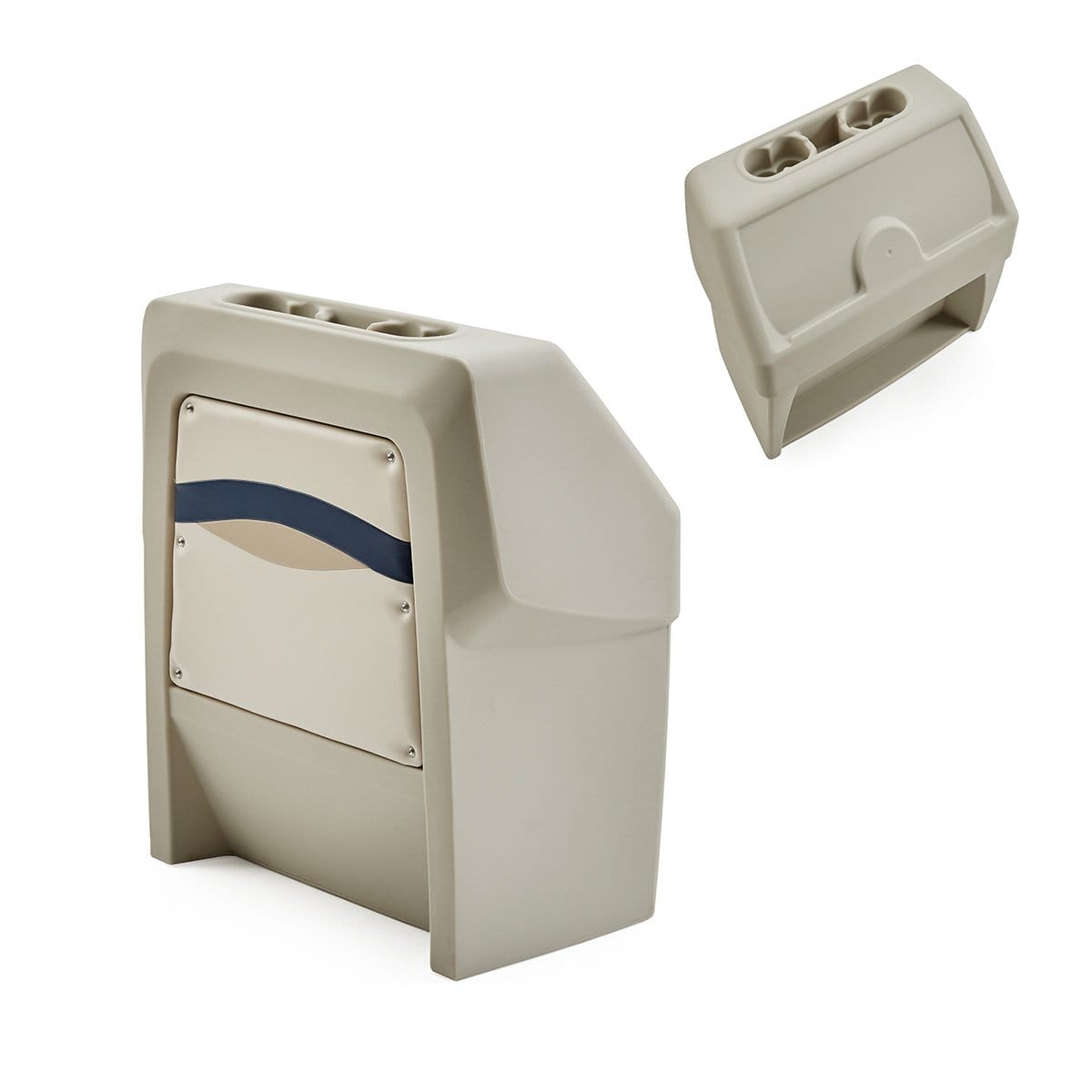 Ivory, Blue & Tan Pontoon Console