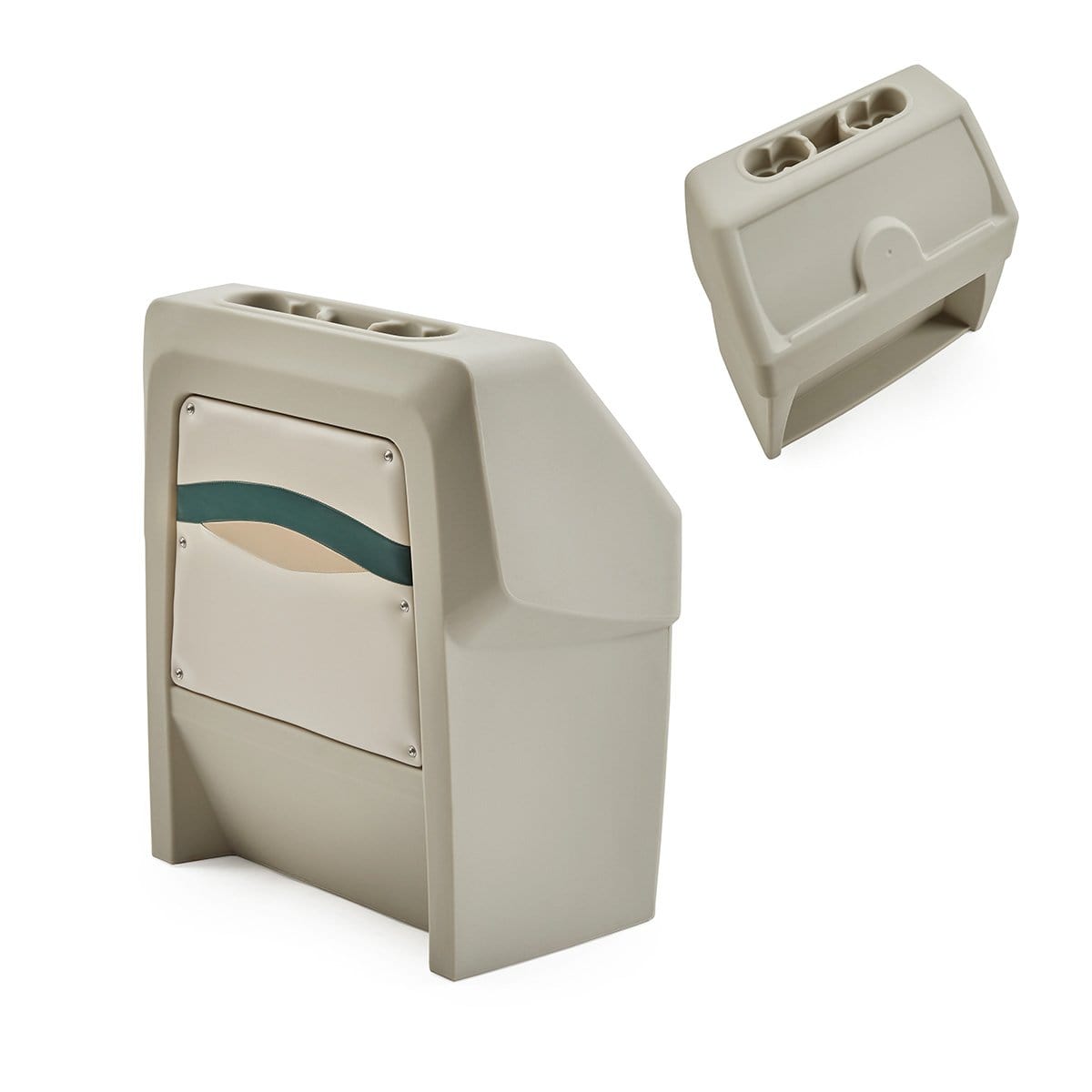 Ivory, Green & Tan Pontoon Boat Console