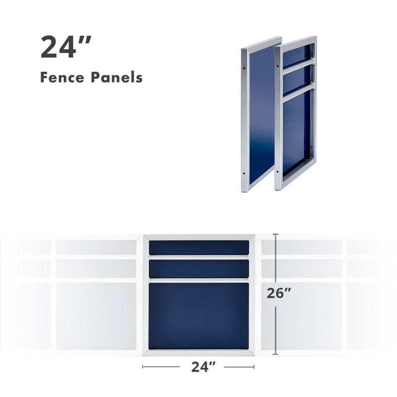 Stern Entry Sun Deck - 8' 6" Wide Pontoon Fence Rail Package