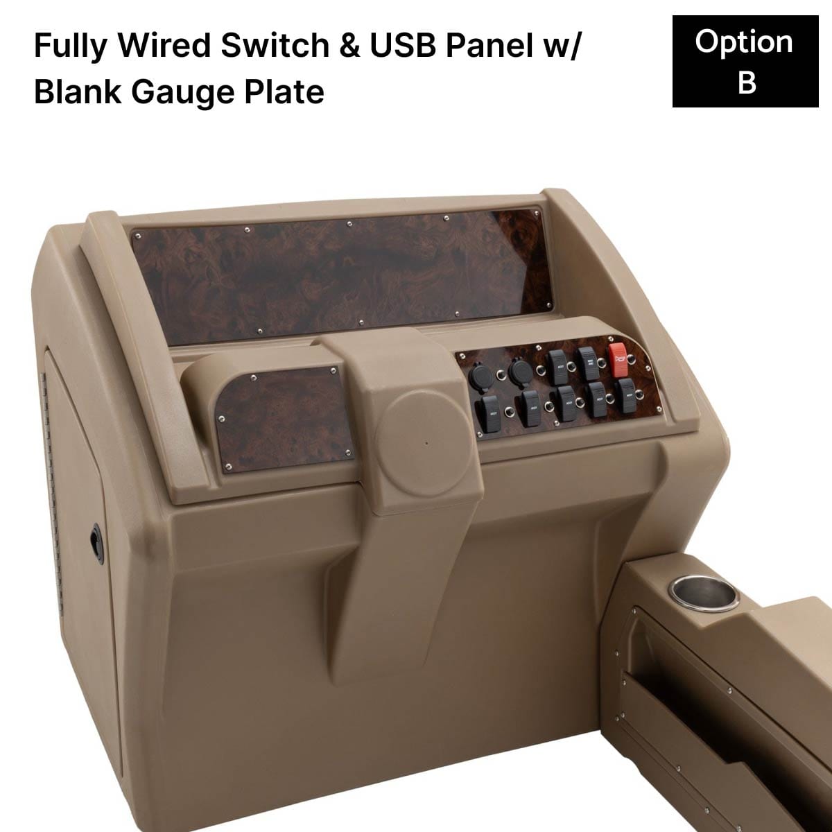 Beige Console Switch Panel Burlwood #color_invisible & beige