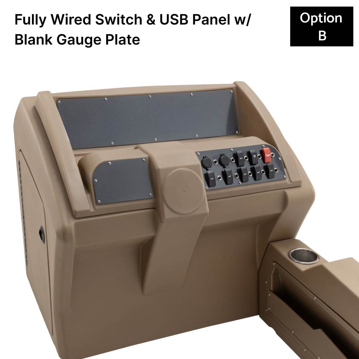 Beige Console Switch Panel Carbon Fiber #color_invisible & beige