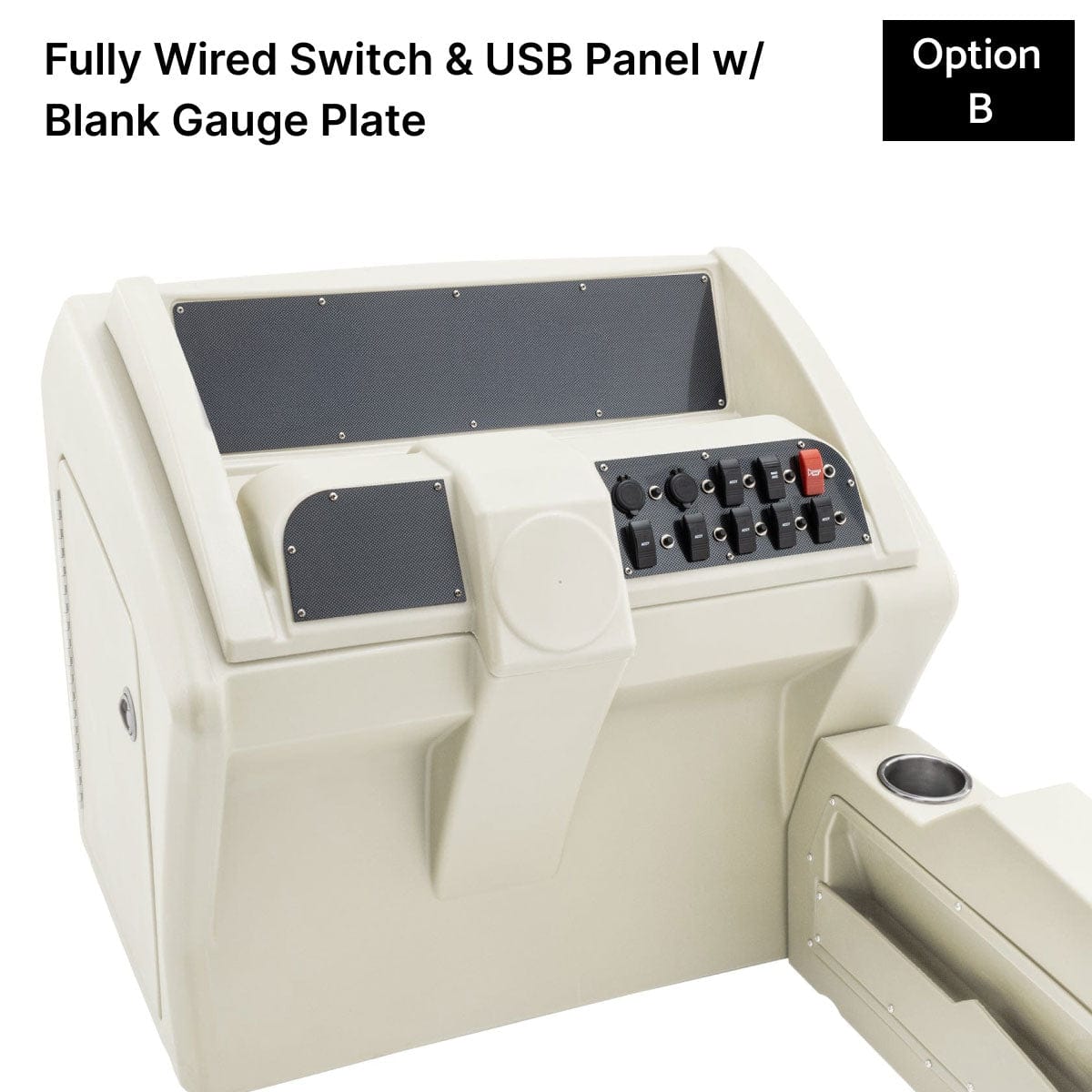 Ivory Console Switch Panels Carbon Fiber #color_invisible & ivory