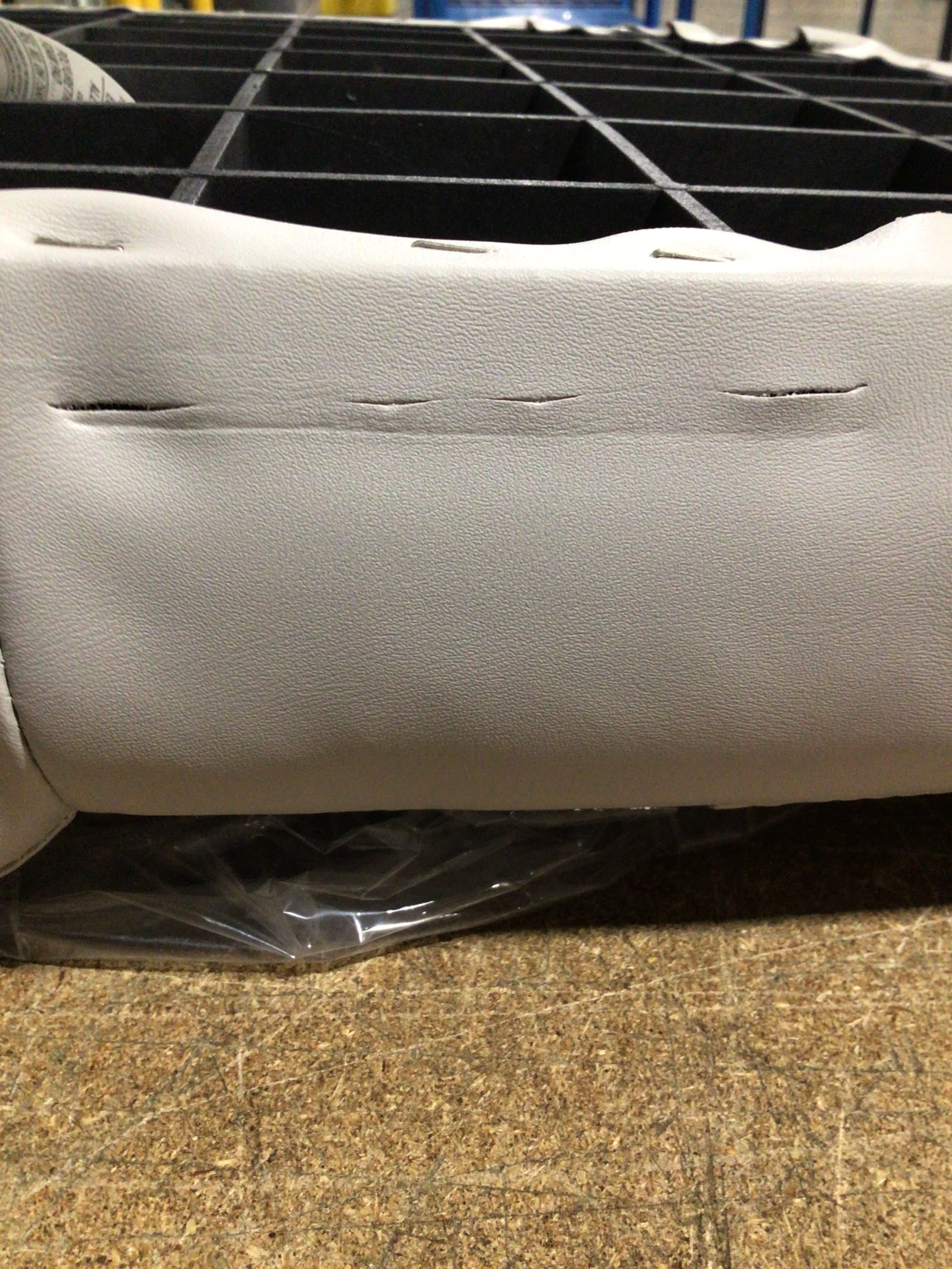 CLEARANCE ITEM | CL-B333 | 28" Premium Pontoon Corner Seat Cushion Only | Gray, Blue & Charcoal |  C28-200-1
