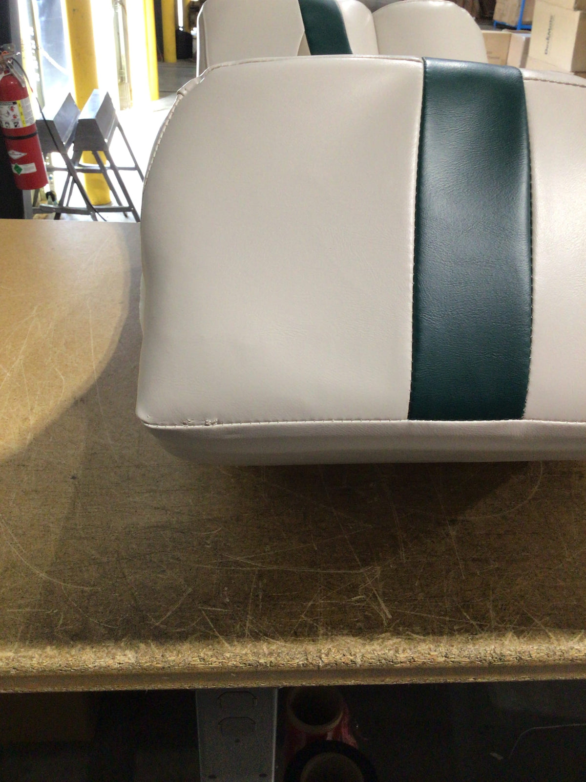 CLEARANCE ITEM CL-B913 | 30" Premium Pontoon Back Corner Cushion Only | Ivory, Green, Tan | P30-303