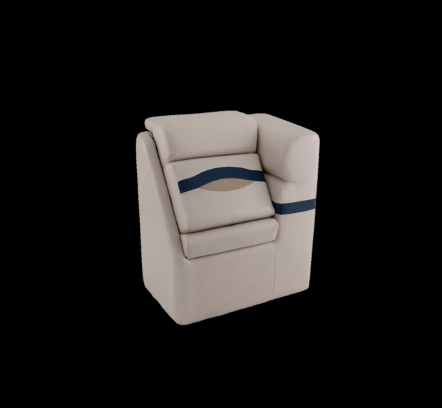 CLEARANCE ITEM CL-A24 | Premium Right Lean Back Pontoon Seats | KRLB-301