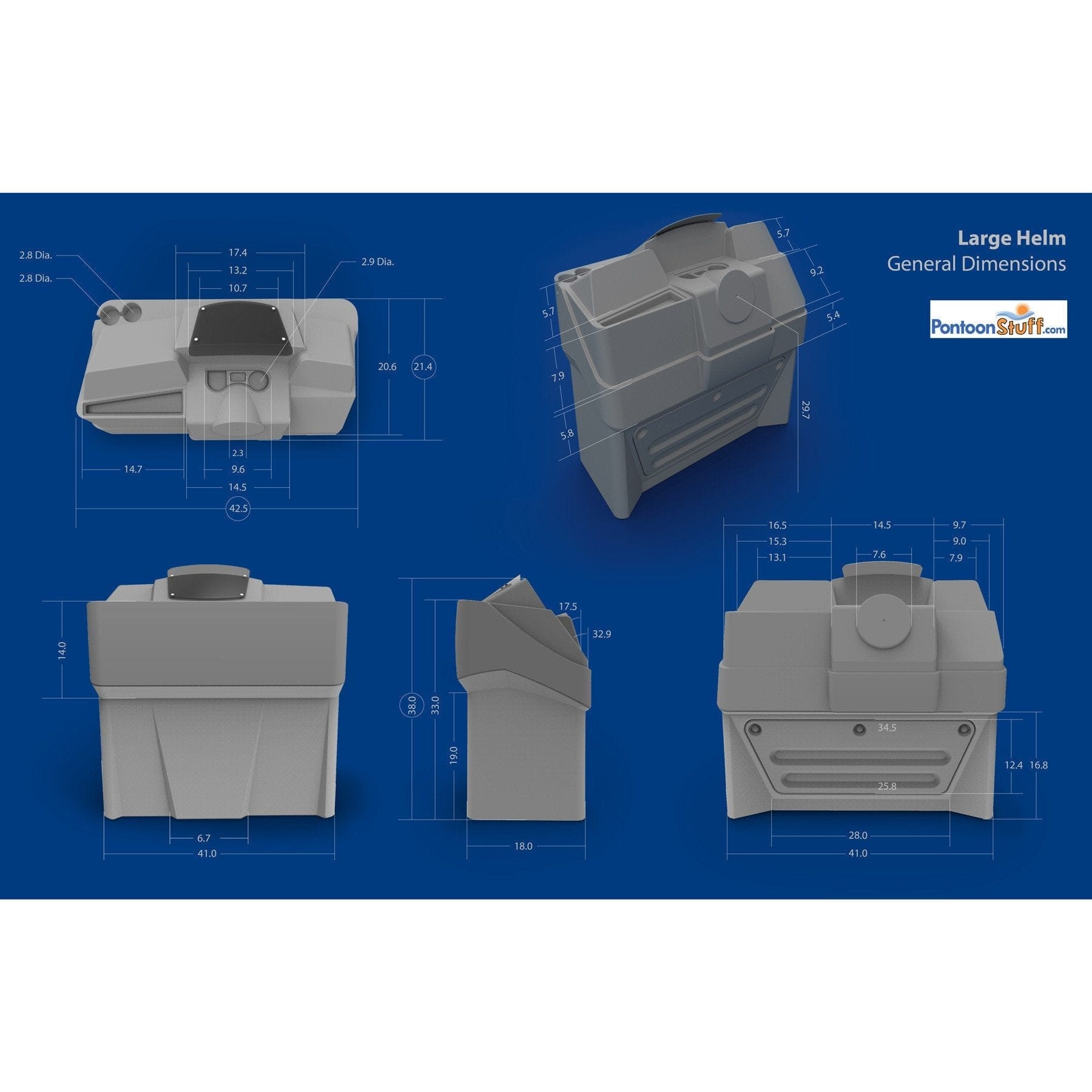 DeckMate Large Pontoon Console