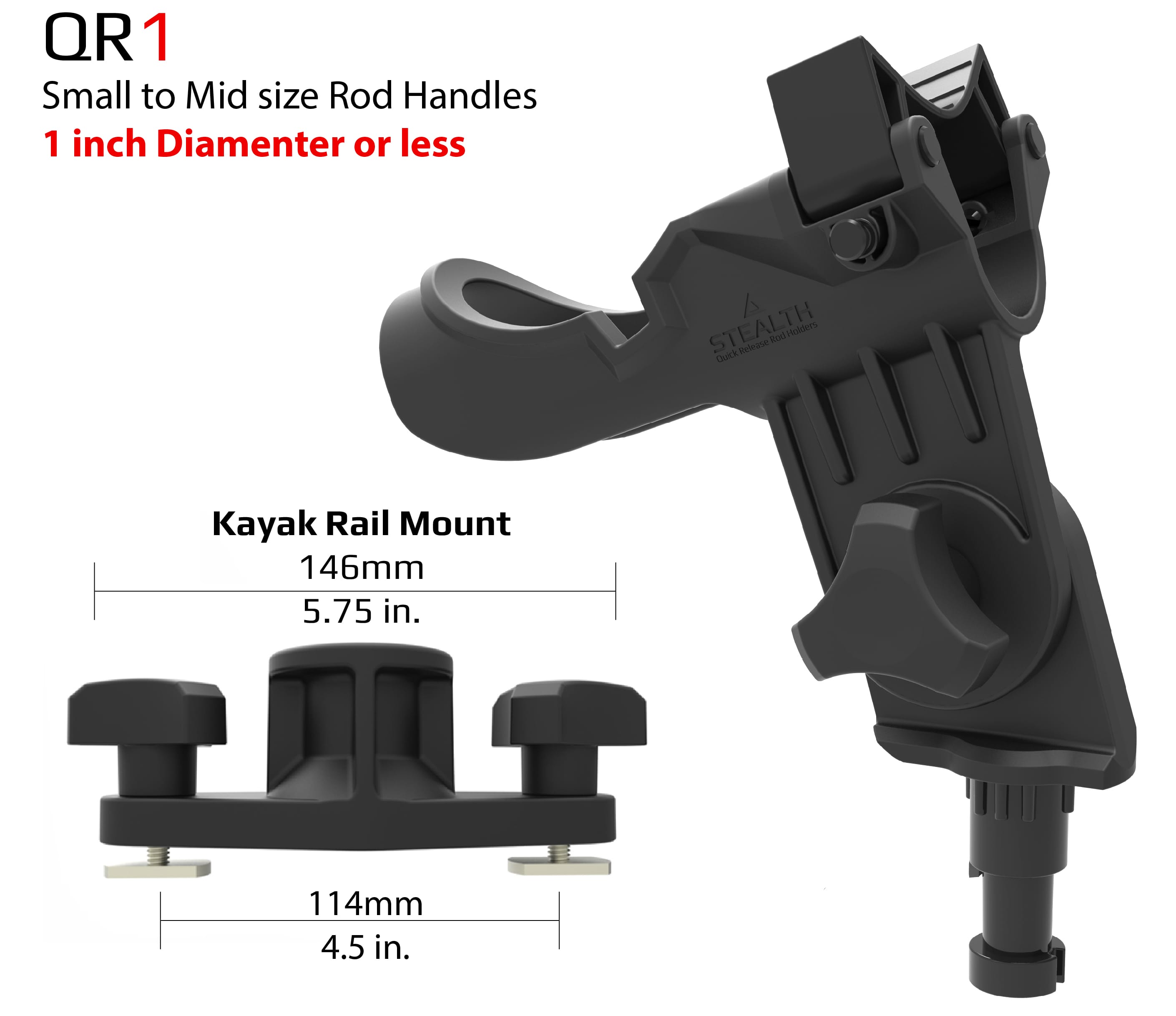 QR-1 with Kayak Rail Mount