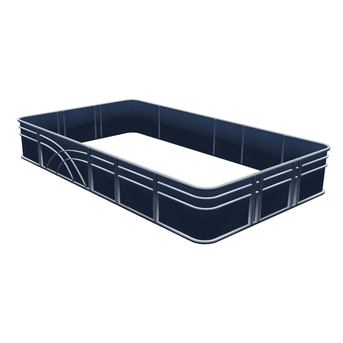 Center Walk Through Quad - 8'6" Wide with 28" Corners Pontoon Fence Rail Package