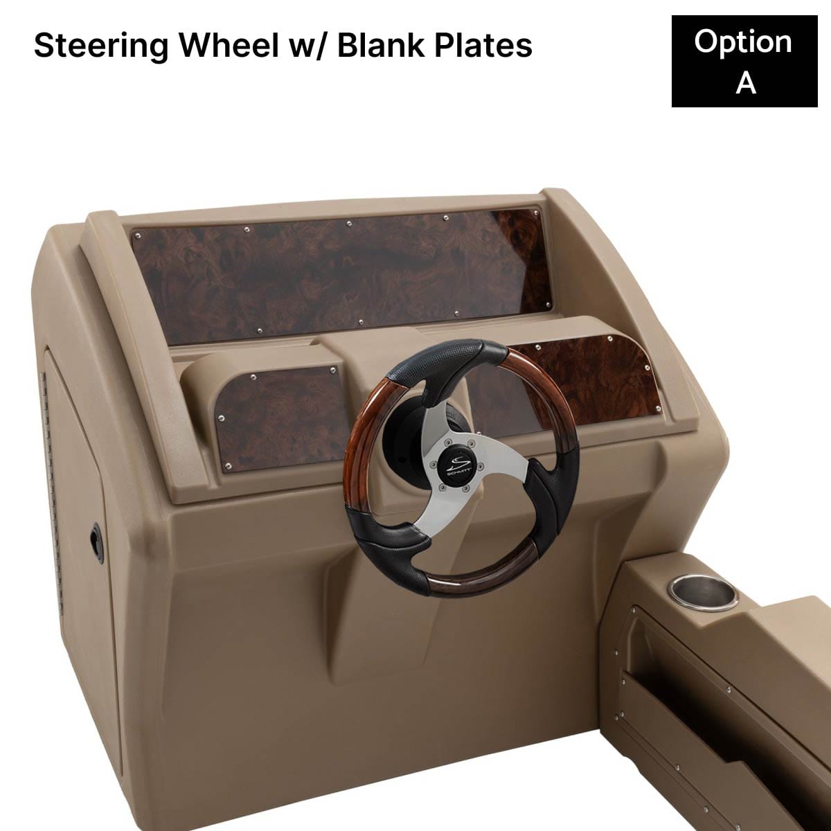 Beige Console Steering Wheel Blank Panels Burlwood #color_invisible & beige