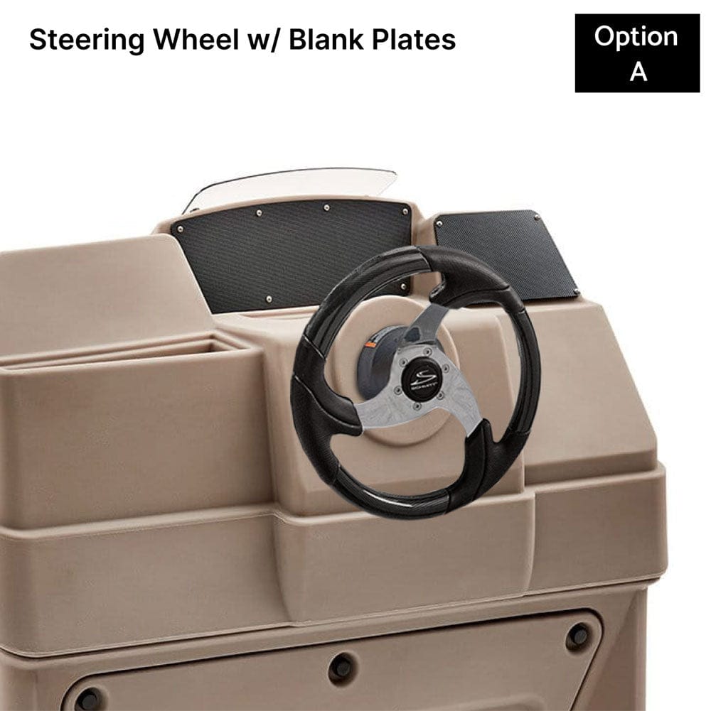 Large Beige Console Blank Panel Carbon Fiber With Steering Wheel #color_beige & invisible