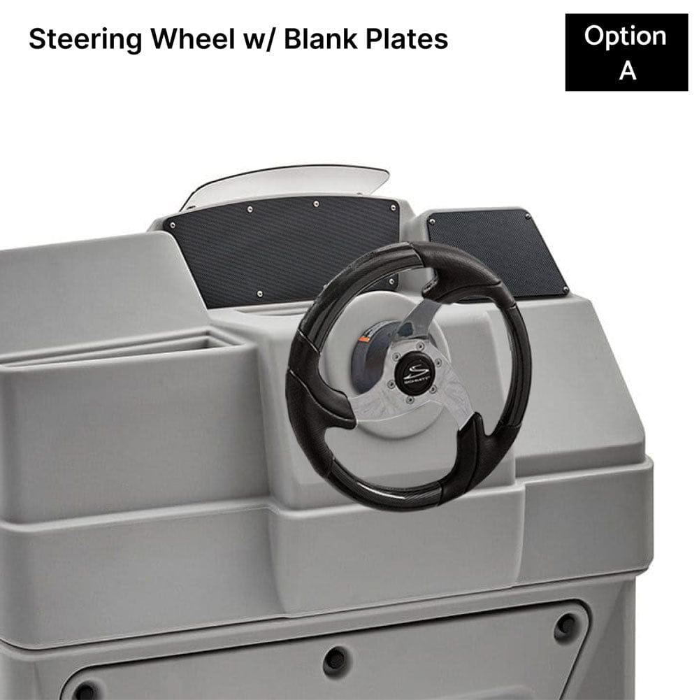 Gray Large Console Blank Panels Carbon Fiber with Steering Wheel #color_gray & invisible