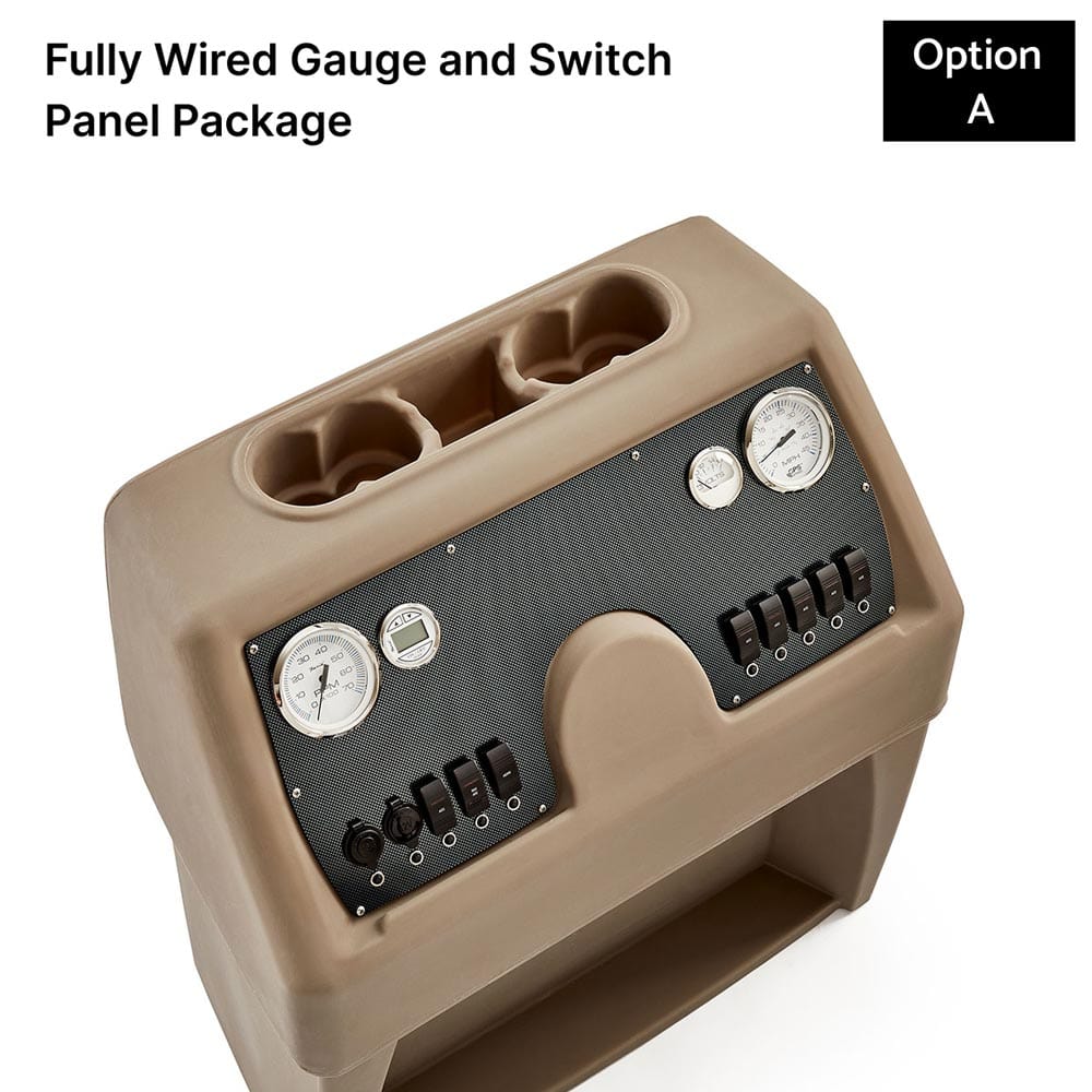 Tan & Beige Console Fully Wired Panel Carbon Fiber #color_invisible tan & beige