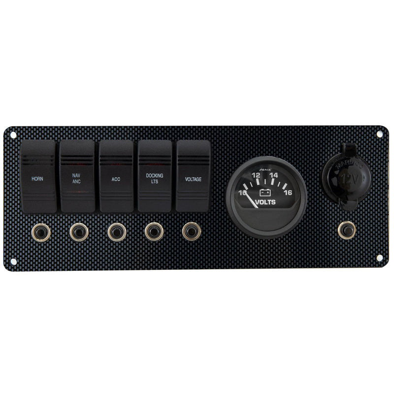 Deluxe 5 Switch Boat Panel - Plug and Boat