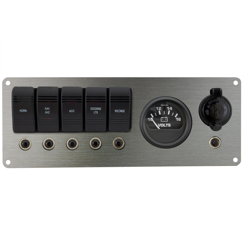 Deluxe 5 Switch Boat Panel - Plug and Boat