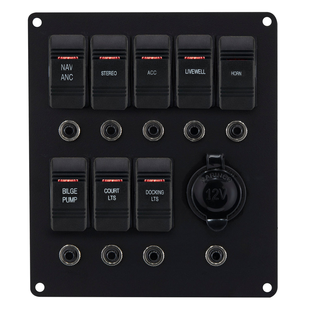 8 Switch Panel with 12V | PontoonStuff