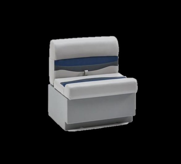 CLEARANCE ITEM CL-B626 | Classic 28" Pontoon Boat Bench Seat | Gray, Blue Charcoal | C275-200