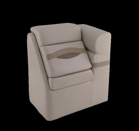 CLEARANCE ITEM CL-B390 | Premium Full Upholstered Right Lean Back Pontoon Seats | RLB-304