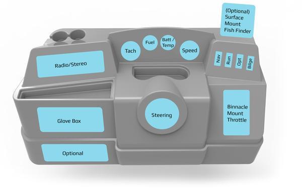 Premium Large Pontoon Console (Deck Designer)