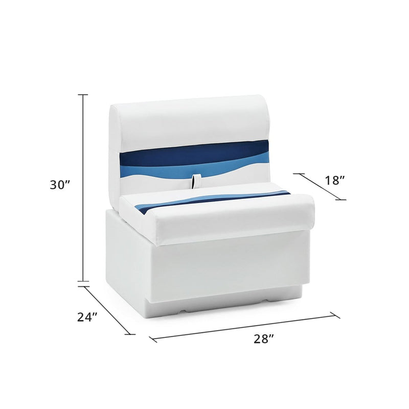 DeckMate Classic Pontoon Boat Bench dimensions illustration