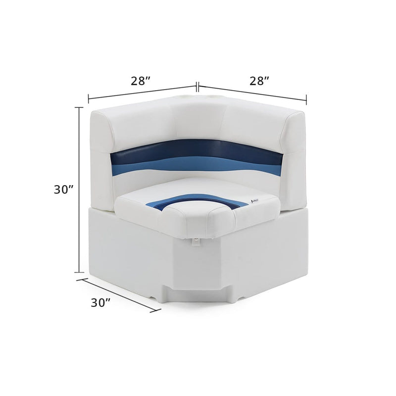 DeckMate Classic Corner Seat for Pontoon dimensions illustration