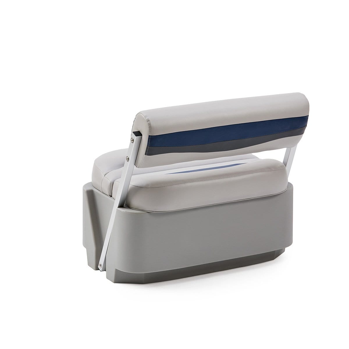 DeckMate Classic Pontoon Boat Flip Flop Seat flipped #color_gray, blue & charcoal