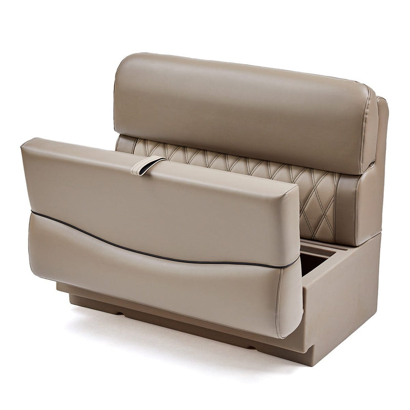 DeckMate Luxury Pontoon Bench Seat front open