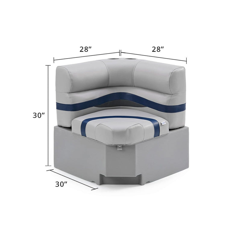 DeckMate Pontoon Boat Corner Seat dimensions