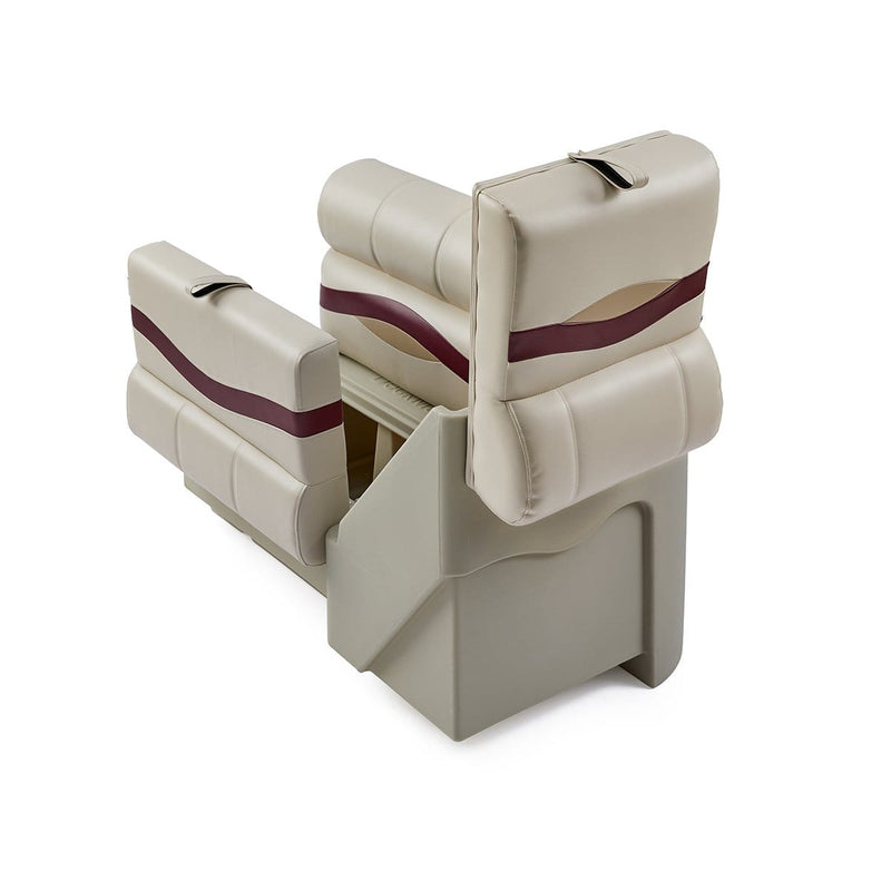 DeckMate Premium Left Lean Back Boat Seat attached open