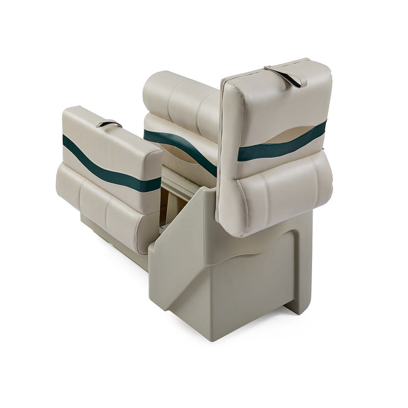 DeckMate Premium Left Lean Back Boat Seat attached open